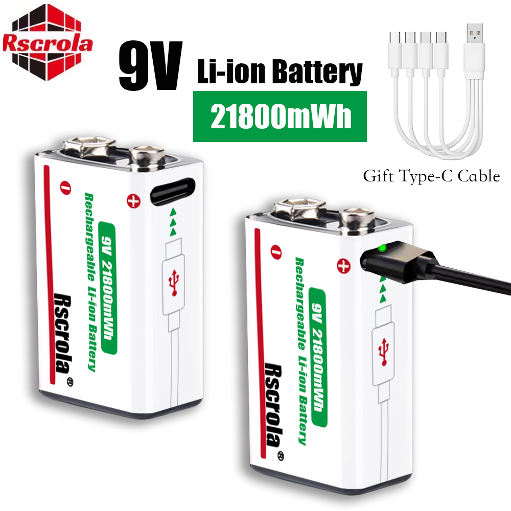 Baterai Lithium Ion 9V USB-C D - Smoke Detector Interconnected ulasan dan harga